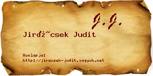 Jirácsek Judit névjegykártya